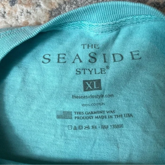 SEASIDE Blue Aqua Long Sleeve Tee - Picture 4 of 4